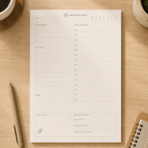 daily focus sheet